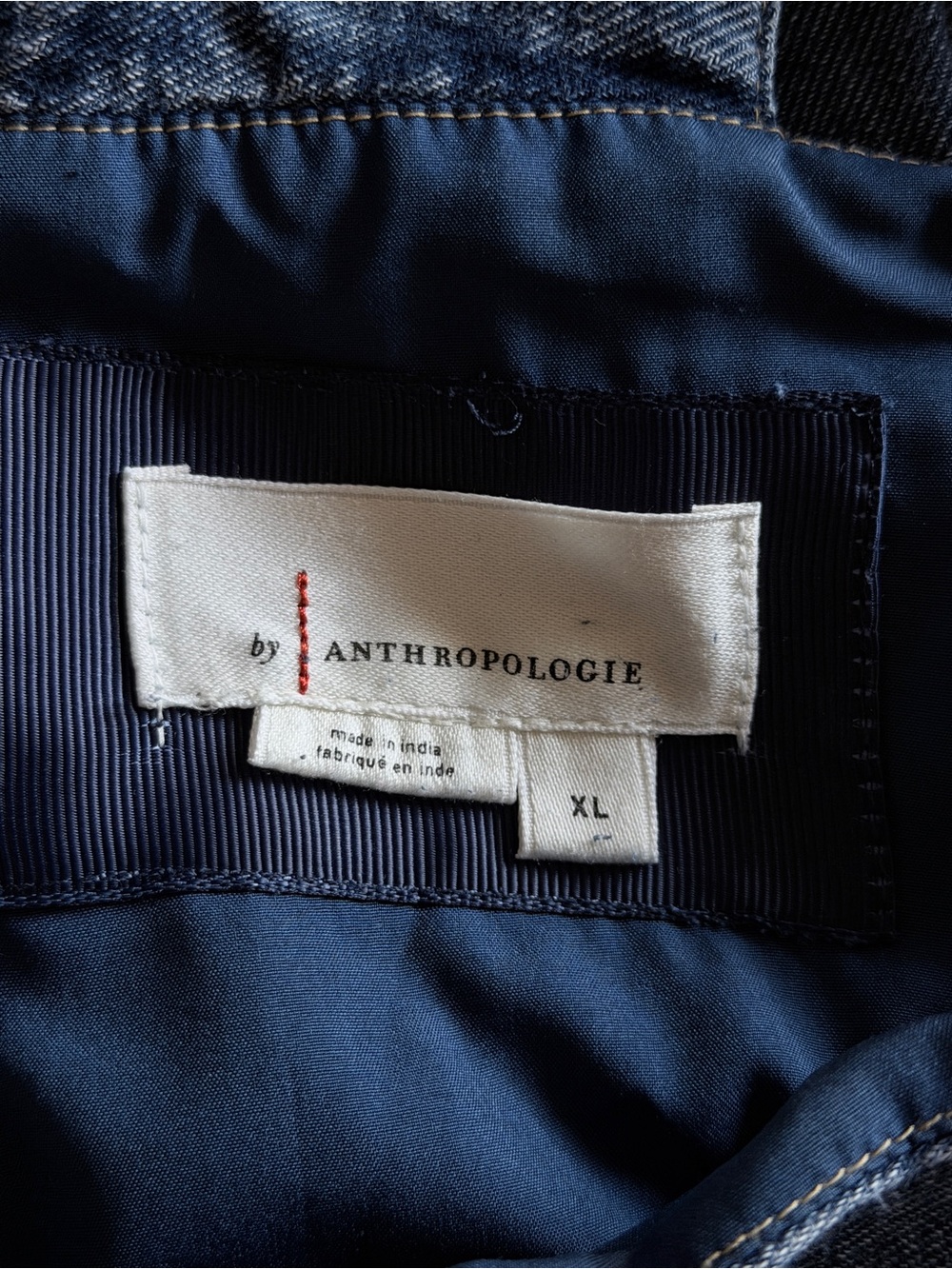 Helena Square-Neck Tiered Denim Midi Dress by Anthropologie XL - Picture 4 of 10